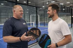 Nick with padel player